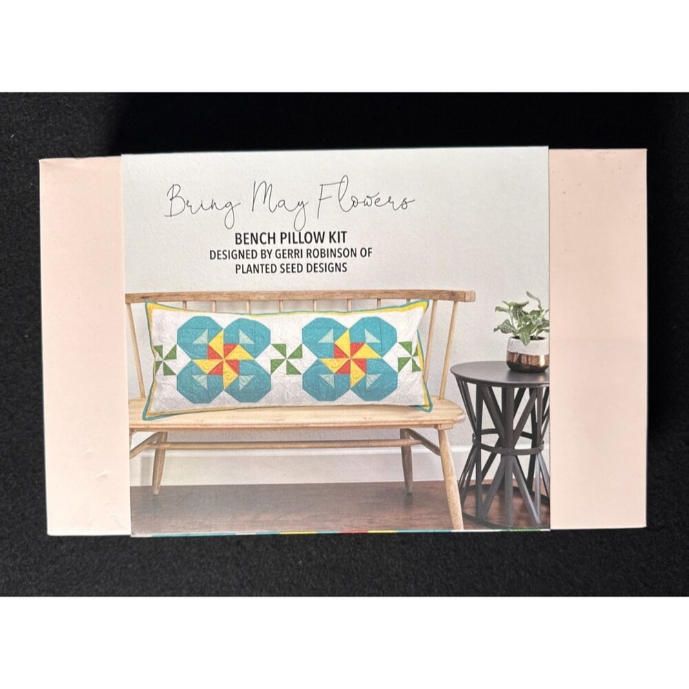 Riley Blake Bench Pillow Kit "Bring May Flowers" 16" X 3*" Gerri Robinson Fabric